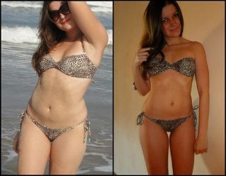 Dievča pred a po diéte „obľúbené“